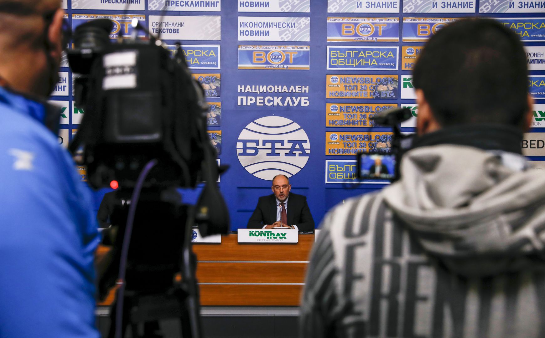 Пресконференция на кандидата за президент на БФС Петър Величков