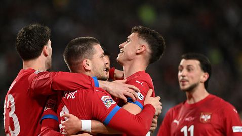 Нелепа грешка и гол на Влахович оставиха Сърбия в Лига "А"