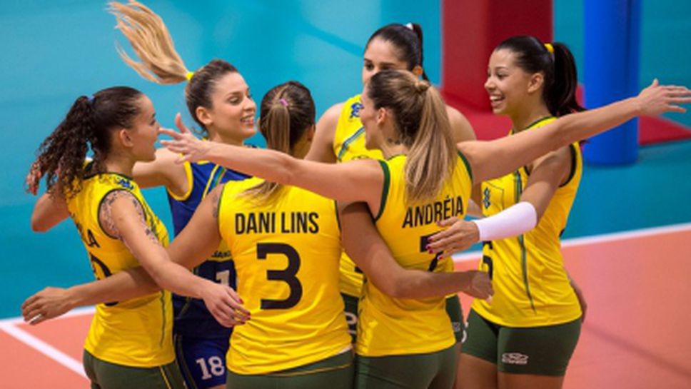 Бразилия обърна Китай с 3:2 на "Монтрьо Волей Мастърс"