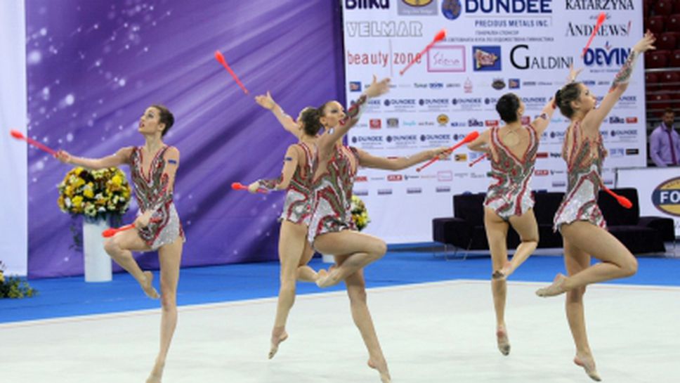 Българският ансамбъл с първа оценка на бухалки на СК в Минск