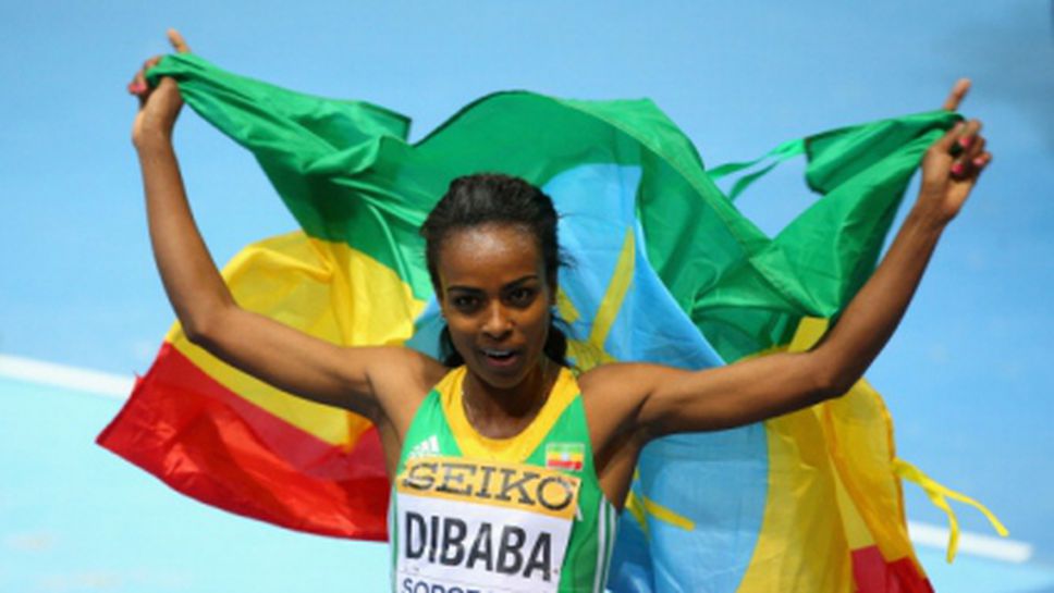 Гензебе Дибаба с резултат №1 в света на 5000 м