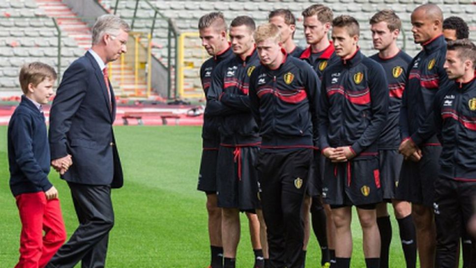 Крал Филип посети последната тренировка на белгийския национален отбор
