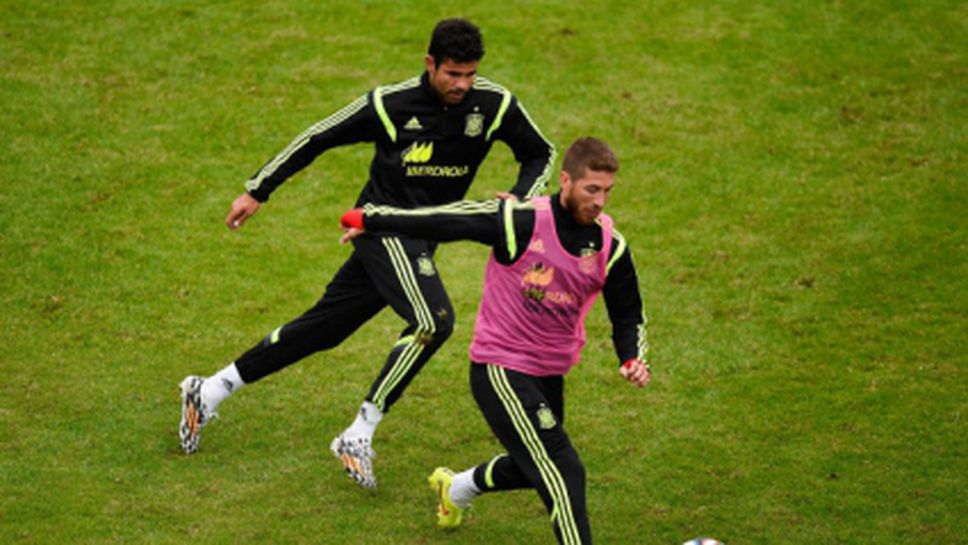 Испанците тренират дузпи