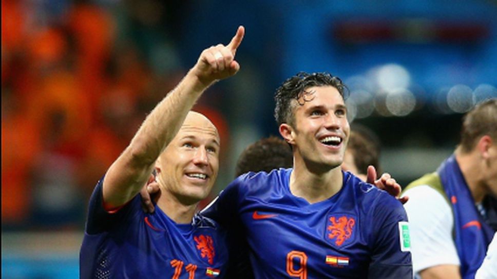 Неймар, Робен и Ван Перси водят в класирането при голмайсторите