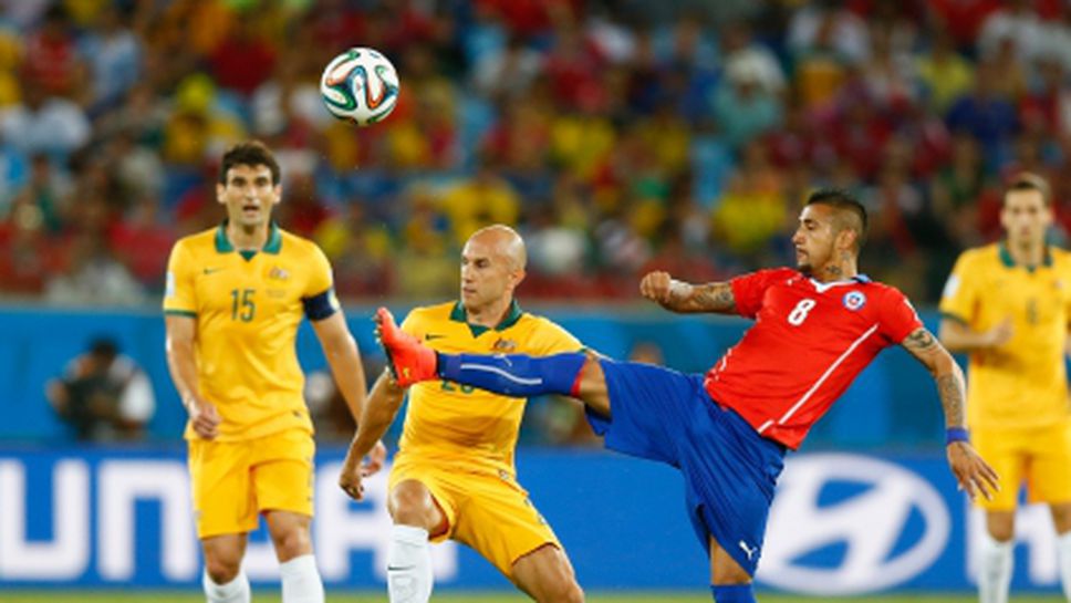 Артуро Видал реагира гневно при смяната му срещу Австралия (видео)