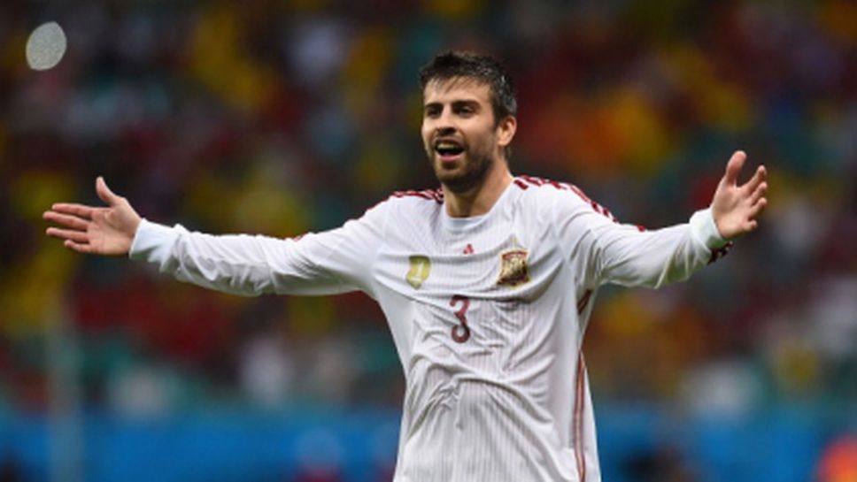 Жерард Пике не завърши тренировка на Испания