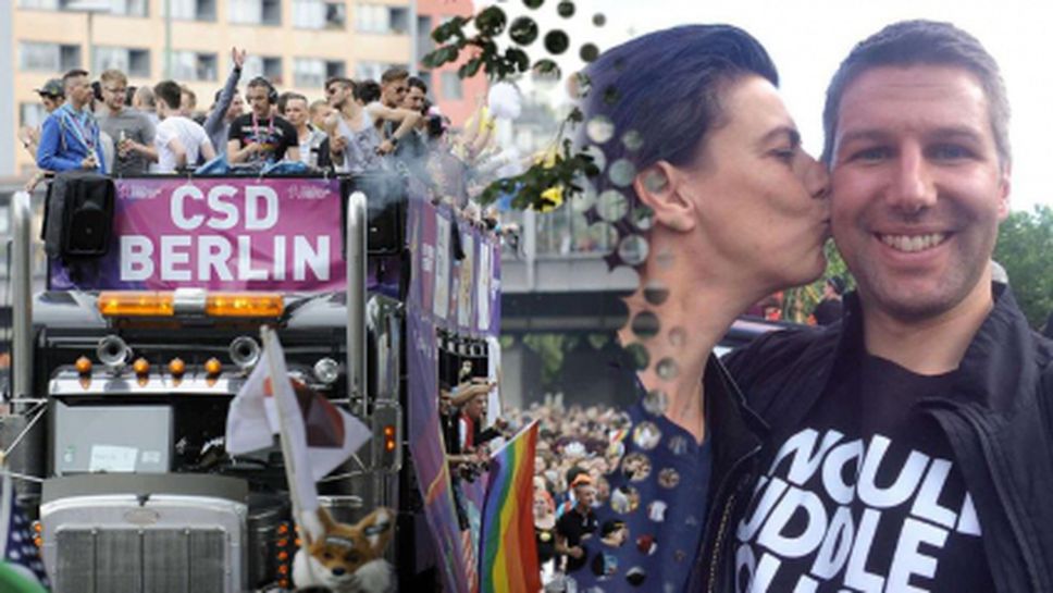 Хитцълспергер на гейпарада в Берлин, половин милион маршируваха в Германия
