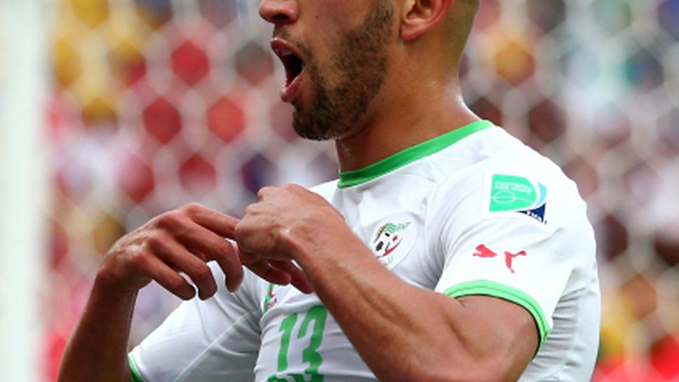 Ислам Слимани беше избран за играч на мача Южна Корея - Алжир