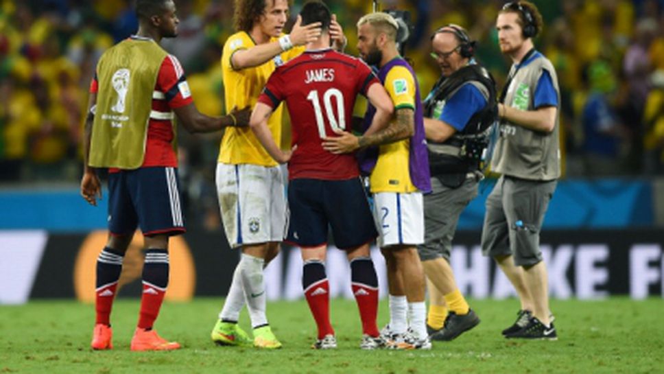 Давид Луиш утеши Хамес и показа на публиката - този е много голям (видео)