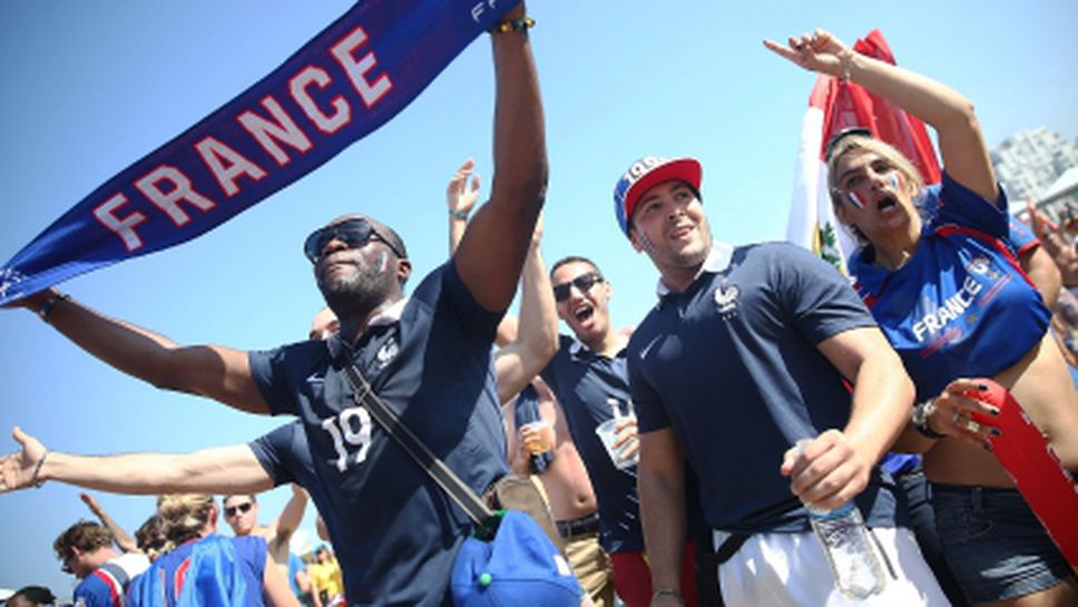 6 привърженици на Франция бяха арестувани през първото полувреме на мача с Германия