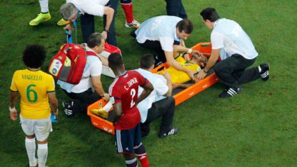 Контузията на Неймар е водеща новина в пресата