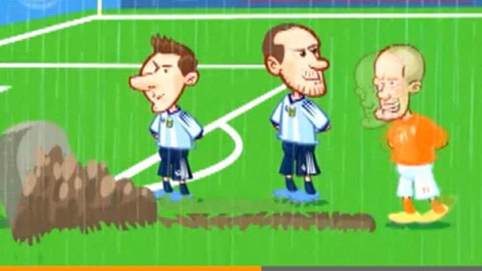 Аржентина закопа Холандия при дузпите (анимационно видео)