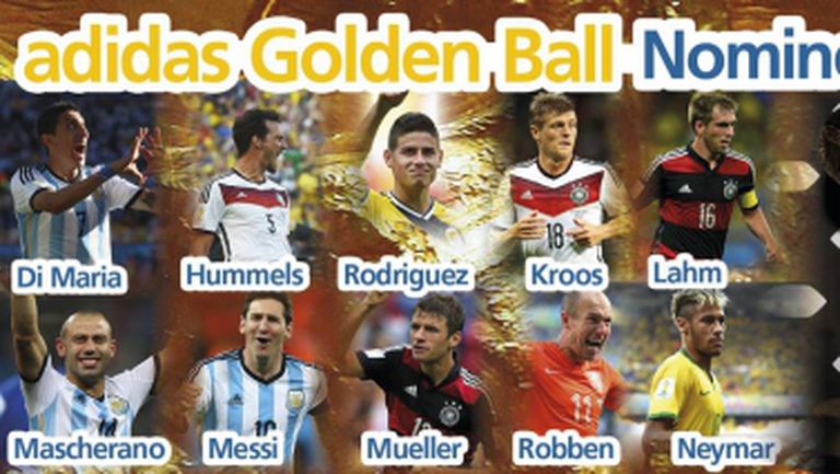 Ето претендентите за "Златната топка" на Мондиала