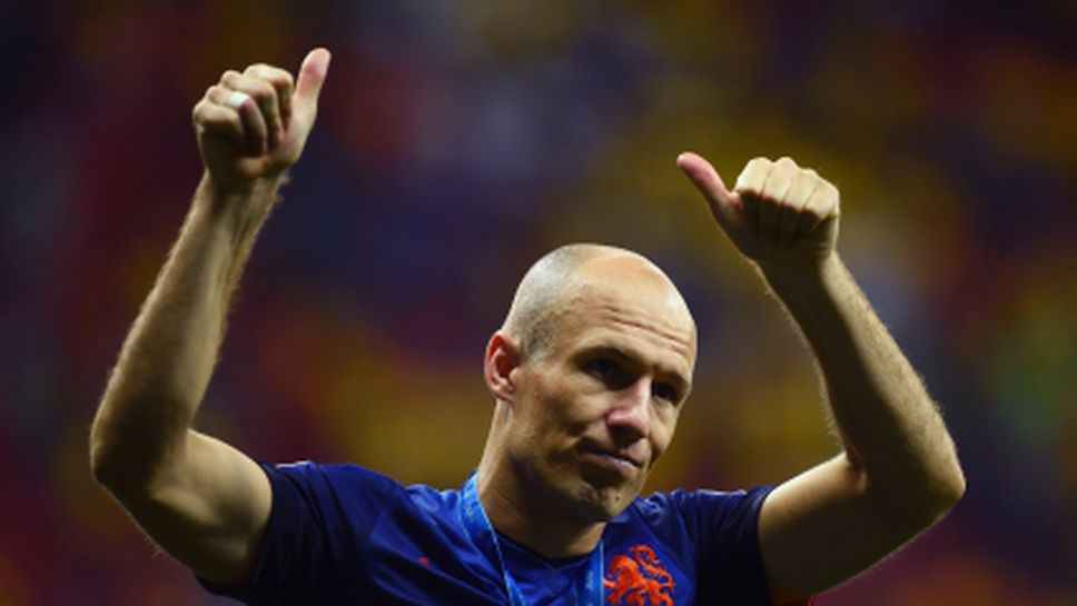 Ариен Робен е играч на мача Бразилия - Холандия