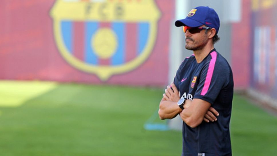Луис Енрике проведе първа тренировка начело на Барселона (видео)