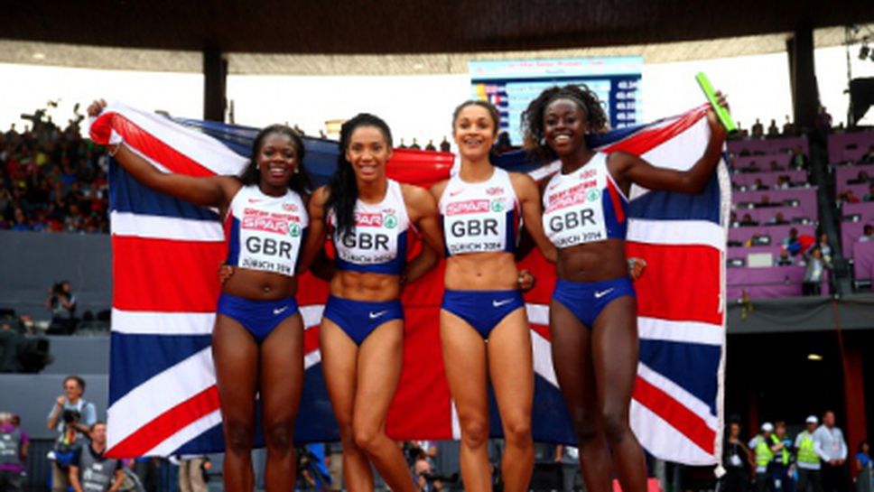 Британките триумфираха на 4 по 100 м с национален рекорд