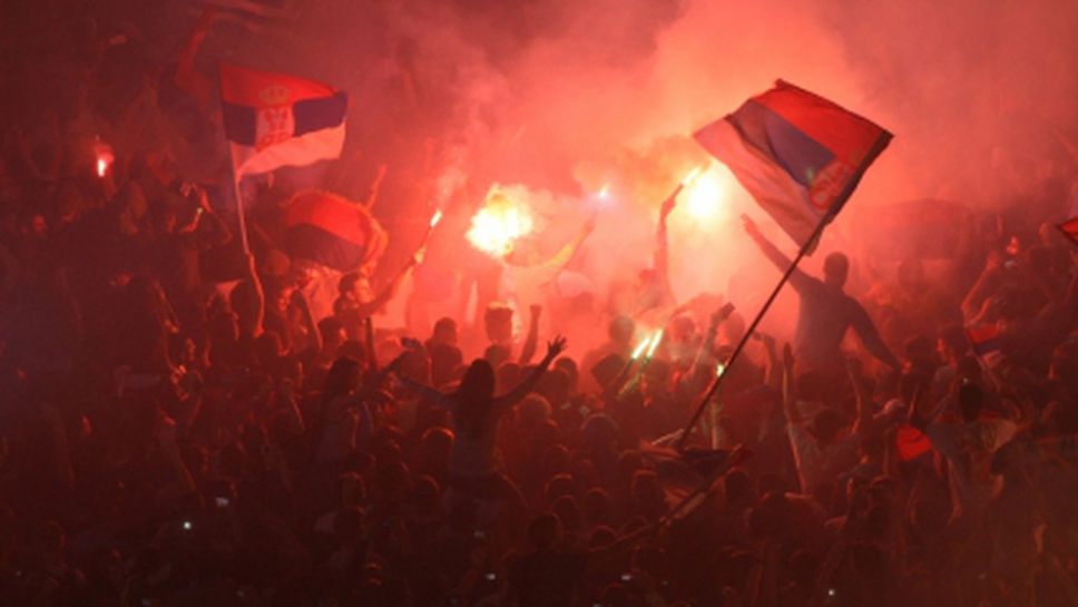 20 хиляди посрещнаха националите като шампиони в Белград (снимки)