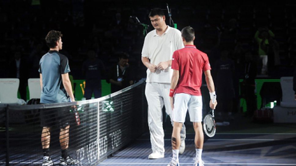 Яо Мин се срещна с Федерер и Джокович (снимки)