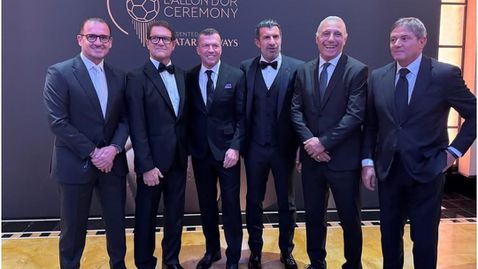 Стоичков изгледа коронясването на Дембеле в компанията на Матеус и Фиго