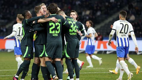  Волфсбург разруши и Херта за шестата си поредна победа 