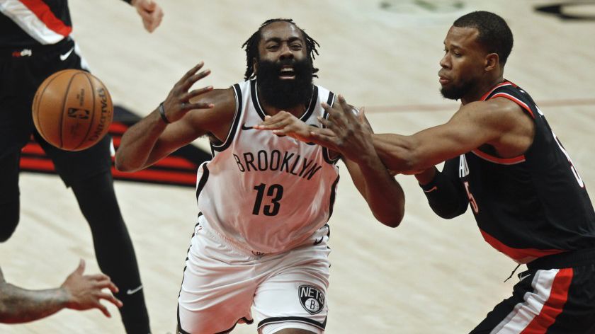 Джеймс Хардън изведе осакатения Бруклин до победа срещу Портланд