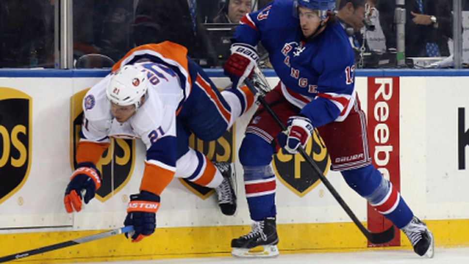 Нощ, изпълнена с драма в НХЛ, Айлендърс отнесе Рейнджърс