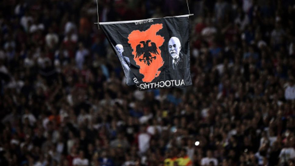 Още един дрон с албанското знаме прелетя над стадион в Албания