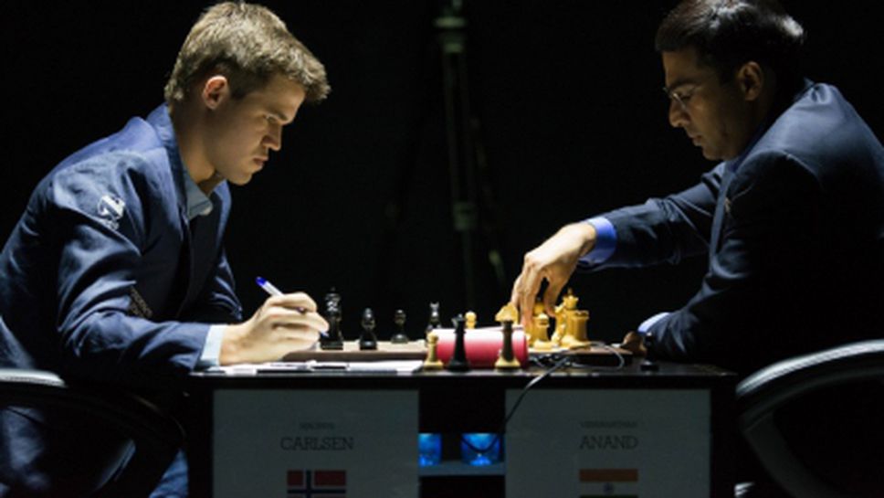 Карлсен и Ананд завършиха реми в осмата партия на мача за световната титла
