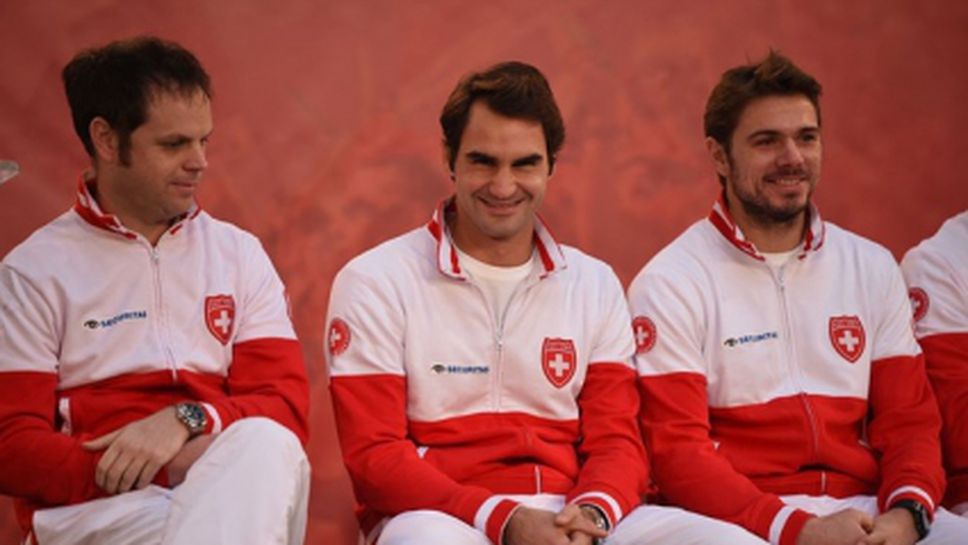 Федерер и Вавринка излизат на двойки за Швейцария