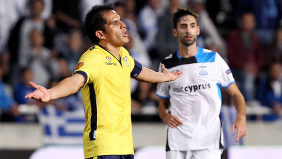 Лацио си тръгна само с точка от Кипър (видео)