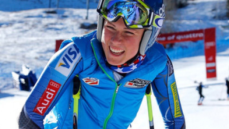 Американска тийнейджърка спечели убедително слалома в Леви