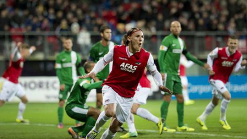 АЗ Алкмаар с рутинна победа над Макаби (видео)