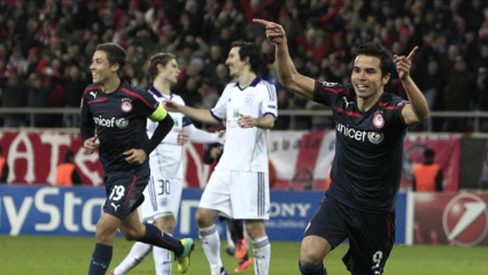 Олимпиакос е на осминафинал след луд мач с 3 дузпи и 3 червени картона (видео)