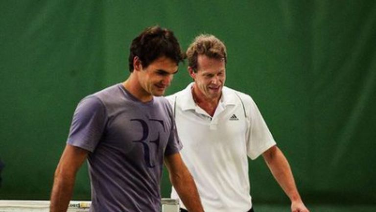 Федерер тренирал с Едберг една седмица