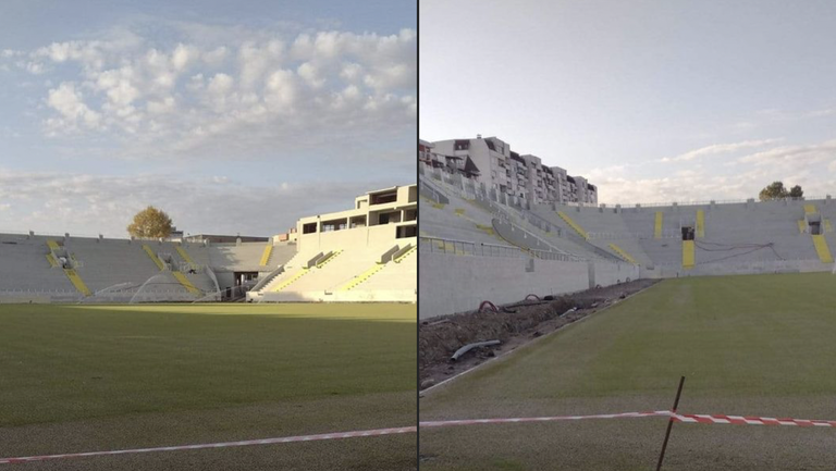 Стадион Христо Ботев в Пловдив отново има свежо тревно покритие