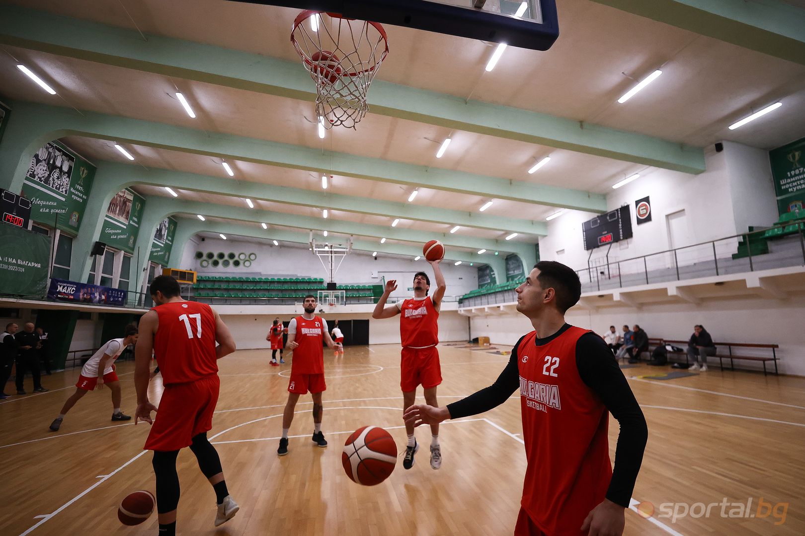 Тренировка на националите по баскетбол преди предквалификацията срещу Армения