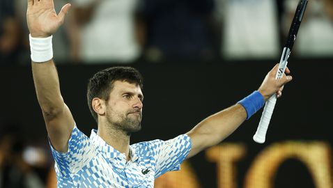  Джокович изравни върха на Агаси след двучасов рецитал против Рубльов 