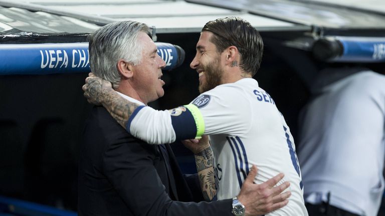 Наставникът на Реал Мадрид Карло Анчелоти се застъпи за Серхио