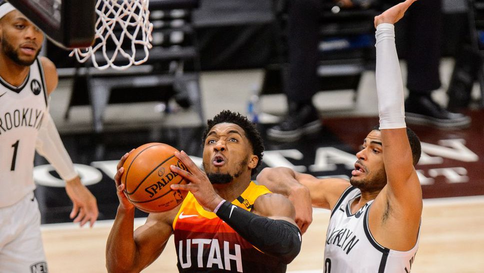Юта продължи доминацията си в НБА с  победа над останалия без звездите си Бруклин