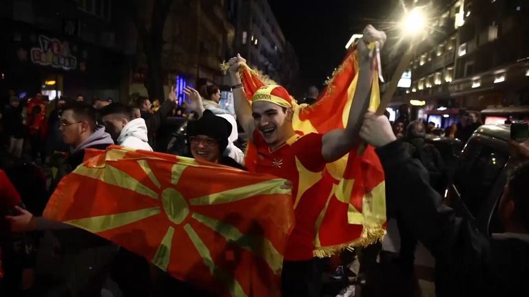 Феновете в Северна Македония не спаха след историческия успех