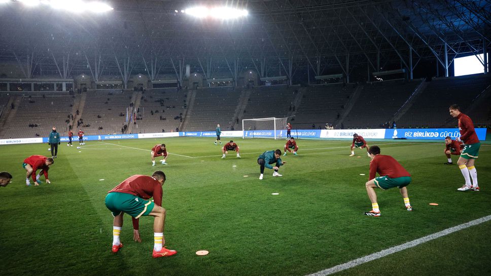 Играчите на България се готвят за победа срещу Азербайджан