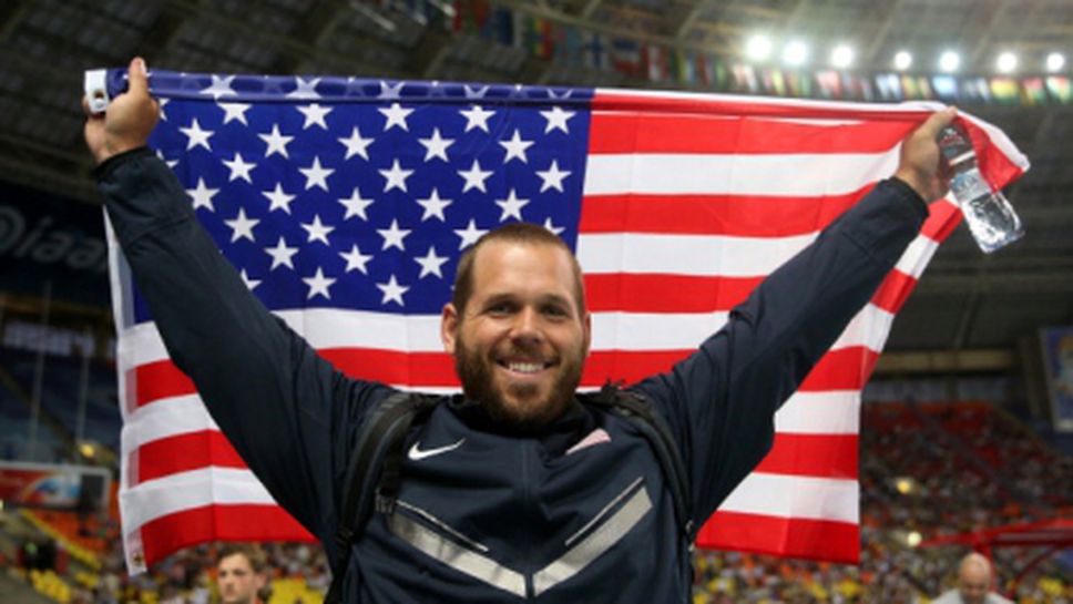 Райън Уайтинг излезе на пето място за всички времена в тласкането на гюле в зала