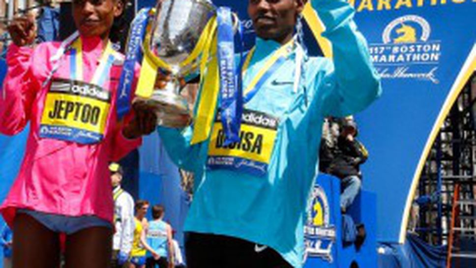 Етиопец и кенийка спечелиха кървавия маратон в Бостън