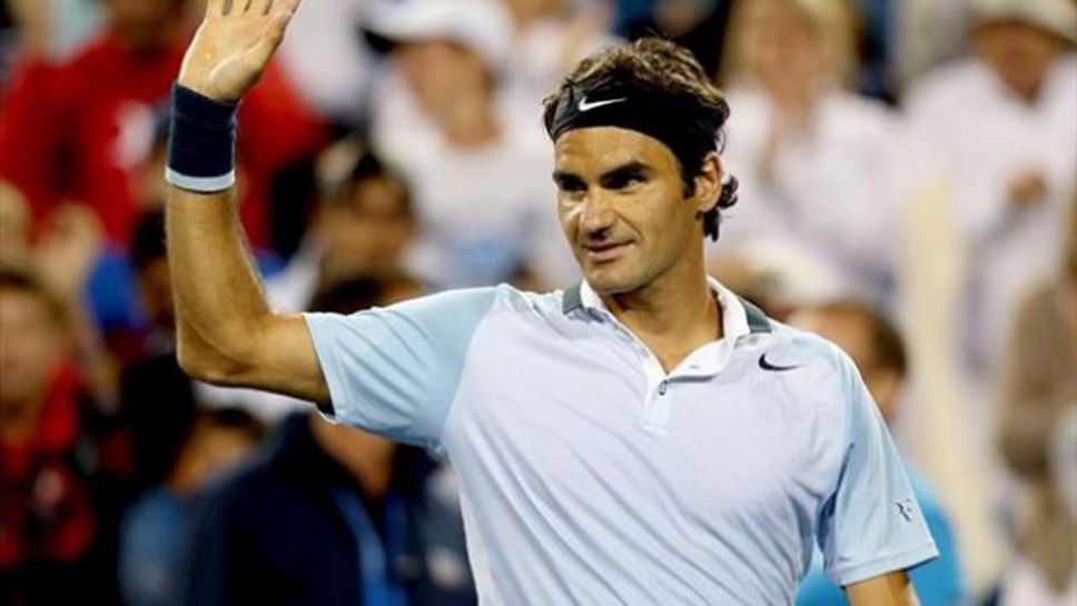 Роджър Федерер спечели първия си мач в Синсинати