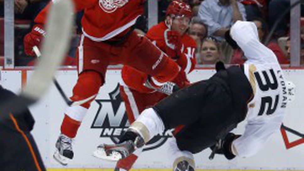 Детройт се спаси след продължение от отпадане от Анахайм