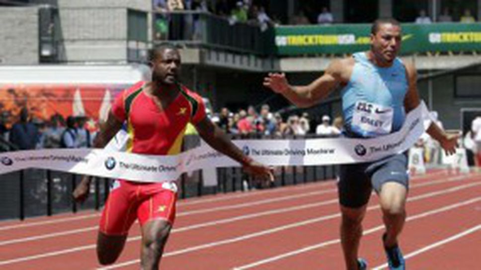 Джъстин Гатлин спечели спринта на 100 метра в Юджийн