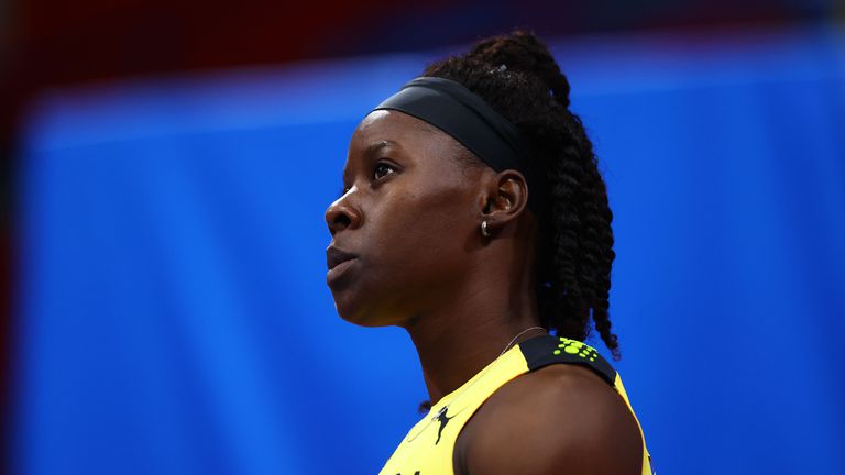 Jamaican champs women 39 s 100m final10 77 Shericka Jackson10