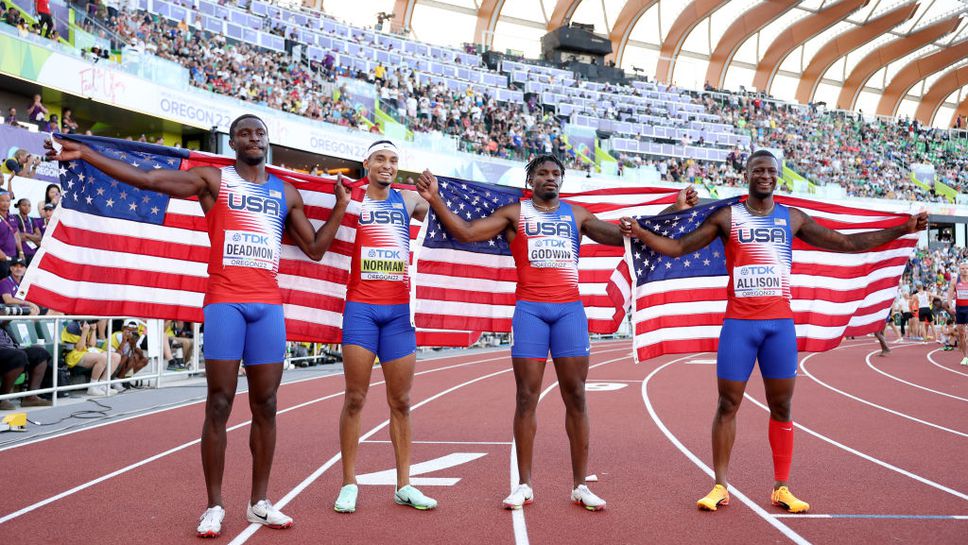 Триумф за САЩ на 4 по 400 метра при мъжете