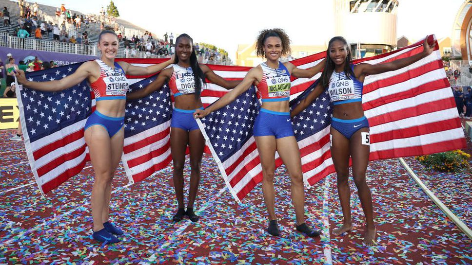 Американките с безапелационна победа в щафетата на 4 по 400 м