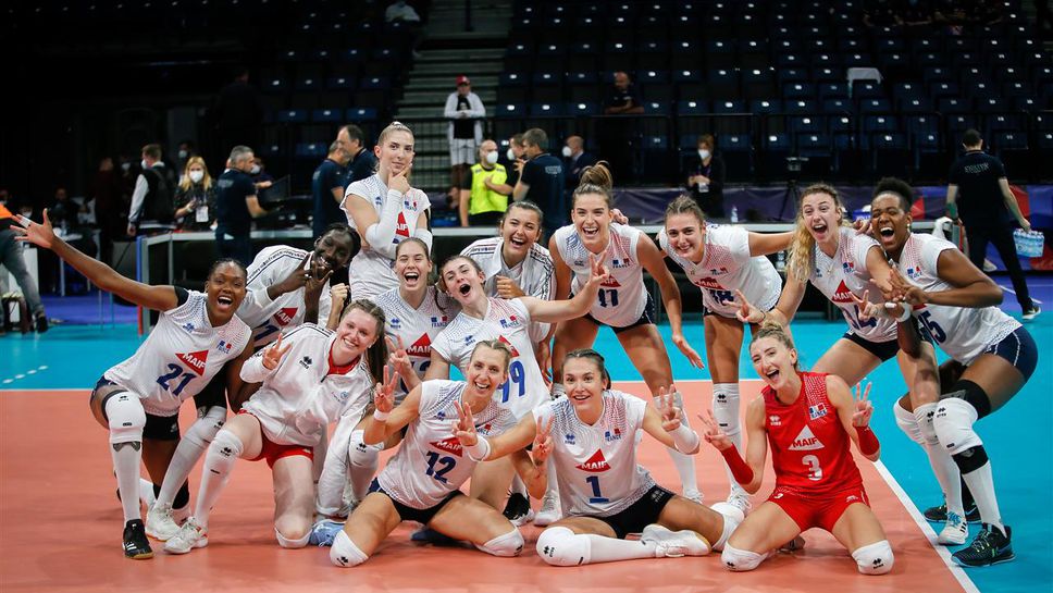 Франция даде само гейм на Азербайджан и продължава напред на Евроволей 2021🏐🇫🇷